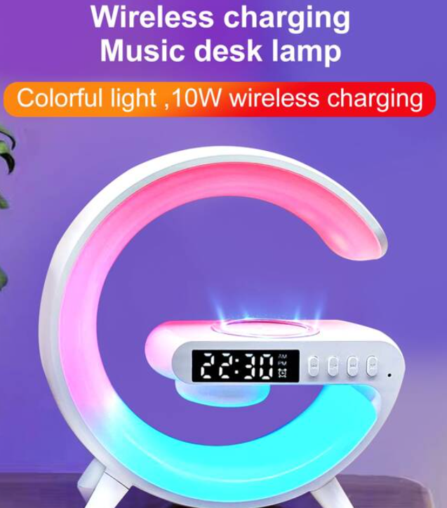 Wireless Speaker With Ambient Light, Wireless Charging, Night Light