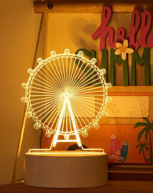Ferris Wheel Shaped Decoration Night Light, Plastic Creativity Night Light
