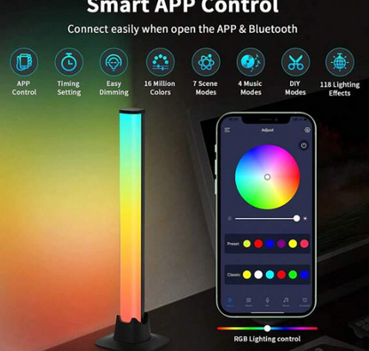 Smart RGB LED Light Bars Night Light APP&Remote Control Music Sync Lights