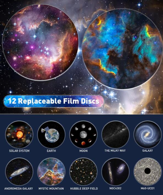 Star Projector, 12 in 1 Planetarium Galaxy Projector Realistic Starry