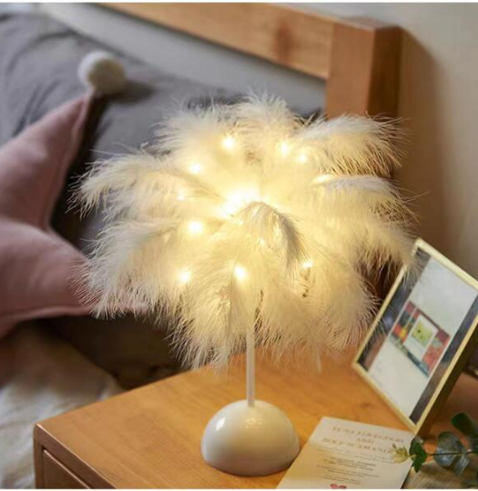 Creative Feather Decor Decoration Light For Home