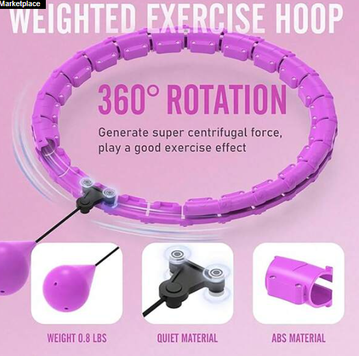 GREEN Hula Circle Hoops for Adults, Infinity Hoop Fit Plus