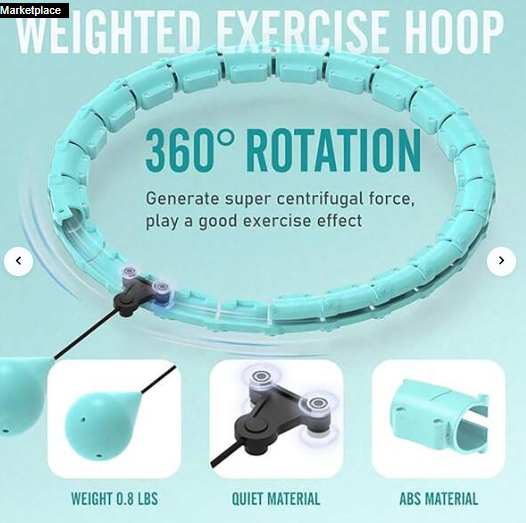 GREEN Hula Circle Hoops for Adults, Infinity Hoop Fit Plus