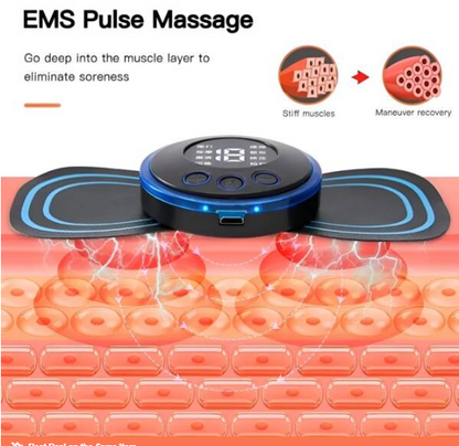 Rechargeable Neck Massager, Electric Ems Cervical Massager Patch For Muscle Pain Relief