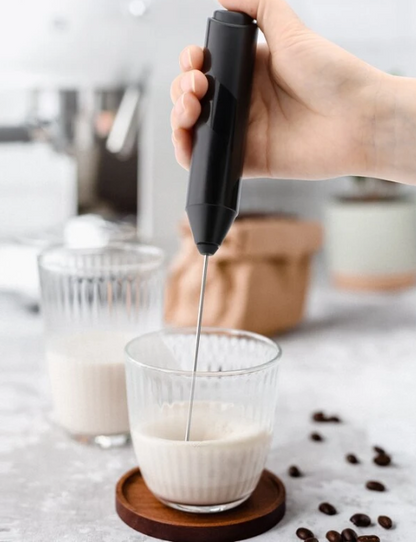 Powerful Milk Frother Handheld Foam Maker for Lattes - Whisk Drink Mixer for Coffee