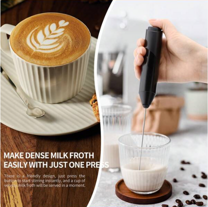 Powerful Milk Frother Handheld Foam Maker for Lattes - Whisk Drink Mixer for Coffee