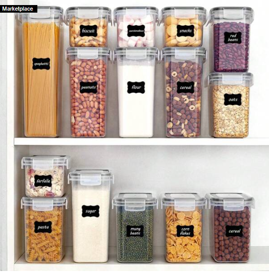 12pcs Airtight Plastic Food Storage Container With Lid