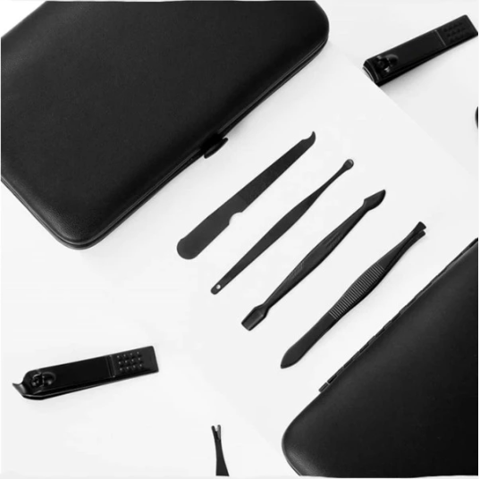 Classic Black Manicure Set Hand Feet Facial Stainless Steel Accessories