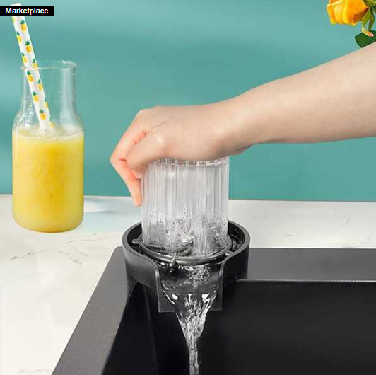 Glass Rinser For Kitchen Sink Automatic Cup Rinser Bar Glass Rinser Bottle Washer Glass Cleaner