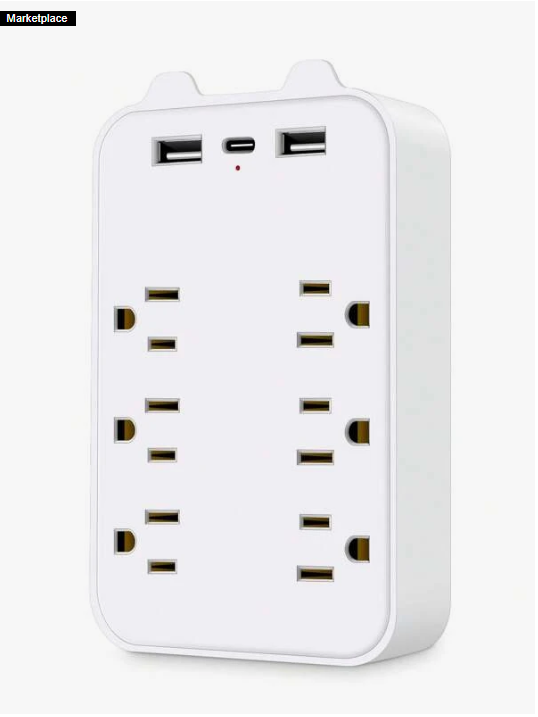 USB Wall Mount, 2 USB Charging Ports And 1 Type C